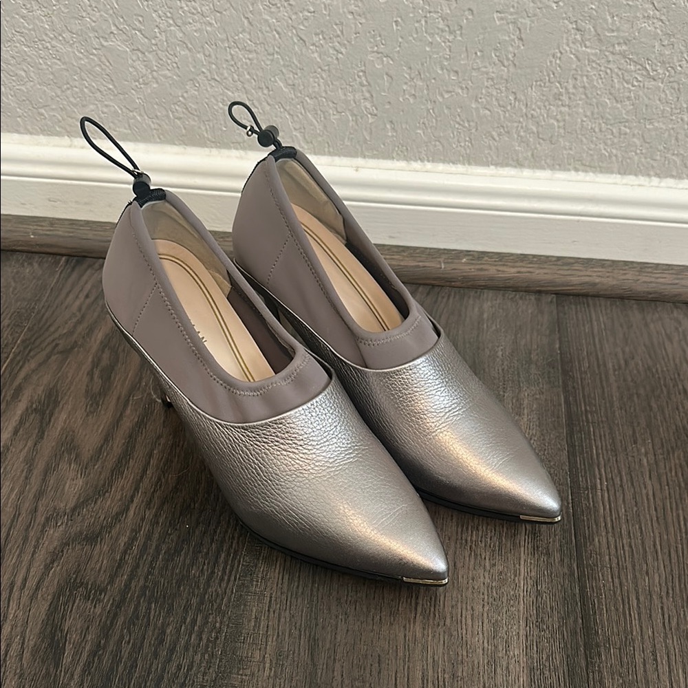 Cole Haan Silver Heels with Modern Elegance